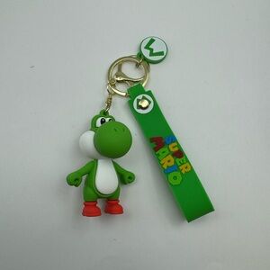 807-New Super Mario Keychain with Charm, Ring And Runner Strap